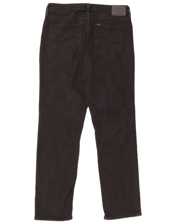 Lee Womens Marion Straight Jeans W32 L31 Μαύρο βαμβακερό