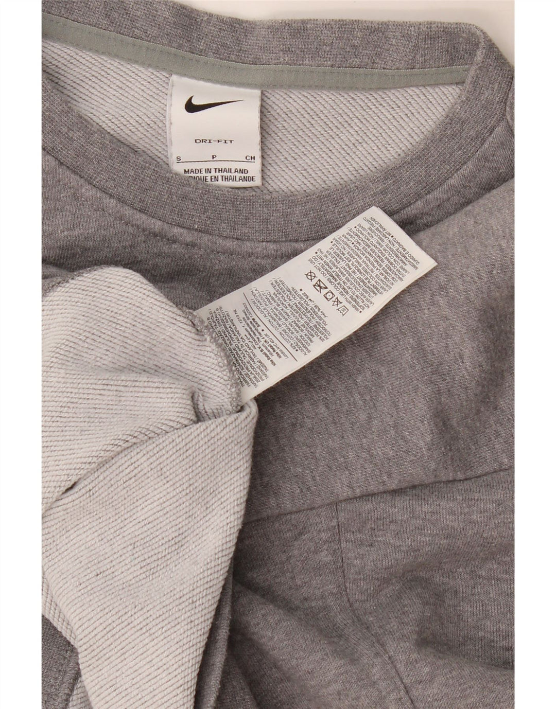 Γυναικεία μπλούζα μεγάλου μεγέθους Nike Crop γραφικά, Jumper UK 10 Small Grey