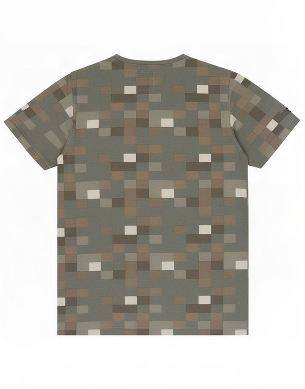 Jack & Jones Ανδρικό γραφικό T-Shirt Top Medium Grey Geometric