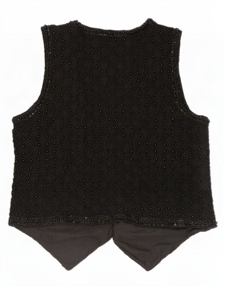 Vintage γυναικείο γιλέκο UK 14 Medium Black