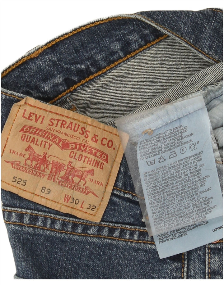 Γυναικείο σορτς Levi's 525 τζιν W30 μεσαίο μπλε βαμβακερό