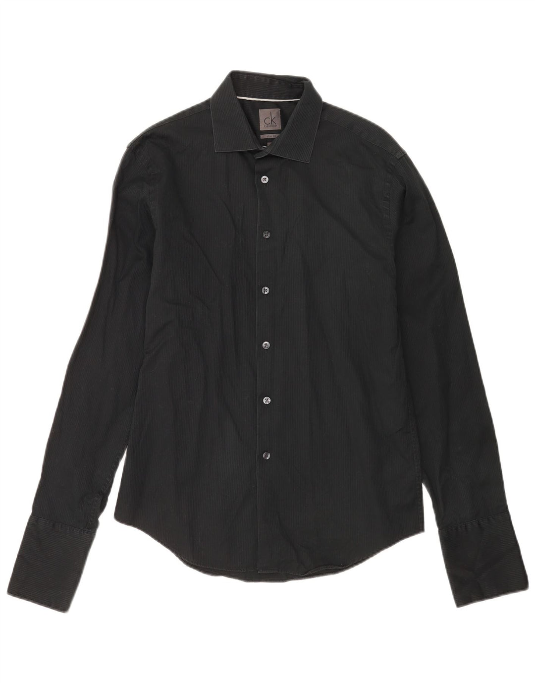 Calvin Klein Ανδρικό επίσημο πουκάμισο 39 15 1/2 μεσαίο μαύρο ρίγες