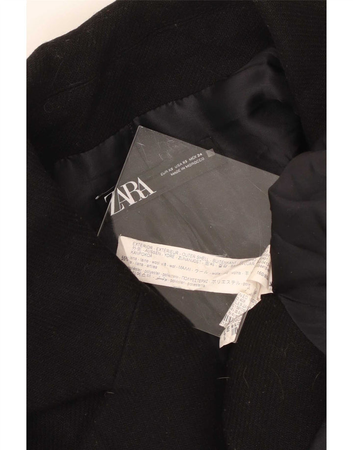 Zara Γυναικείο Πανωφόρι UK 6 XS Μαύρο Μάλλινο