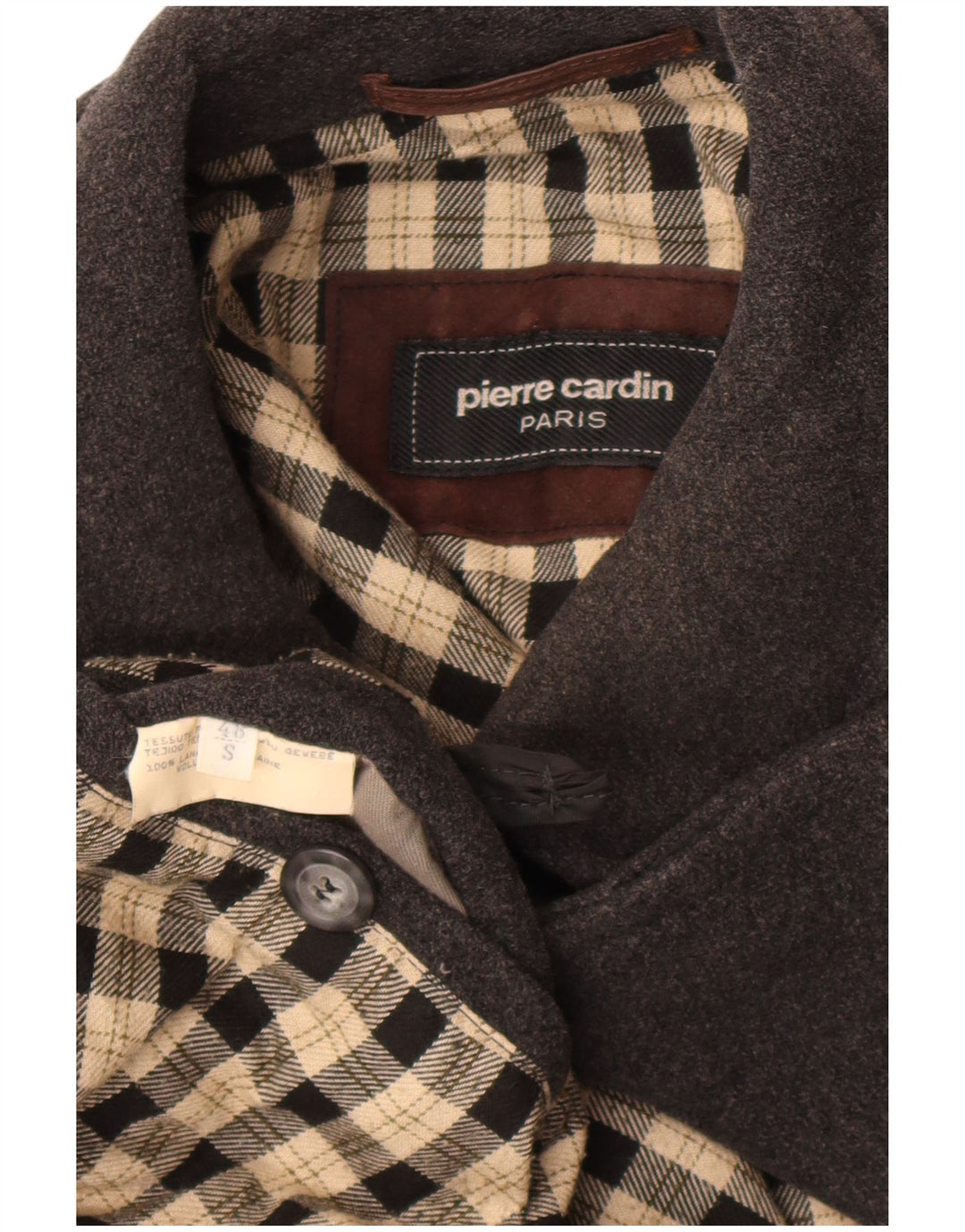 Ανδρικό πανωφόρι Pierre Cardin IT 48 Medium Grey Wool