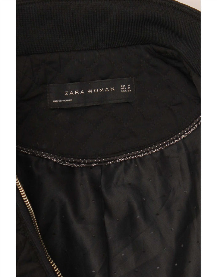 Zara Γυναικείο Καπιτονέ μπουφάν UK 12 Μεσαίου Μαύρου Πολυεστέρα