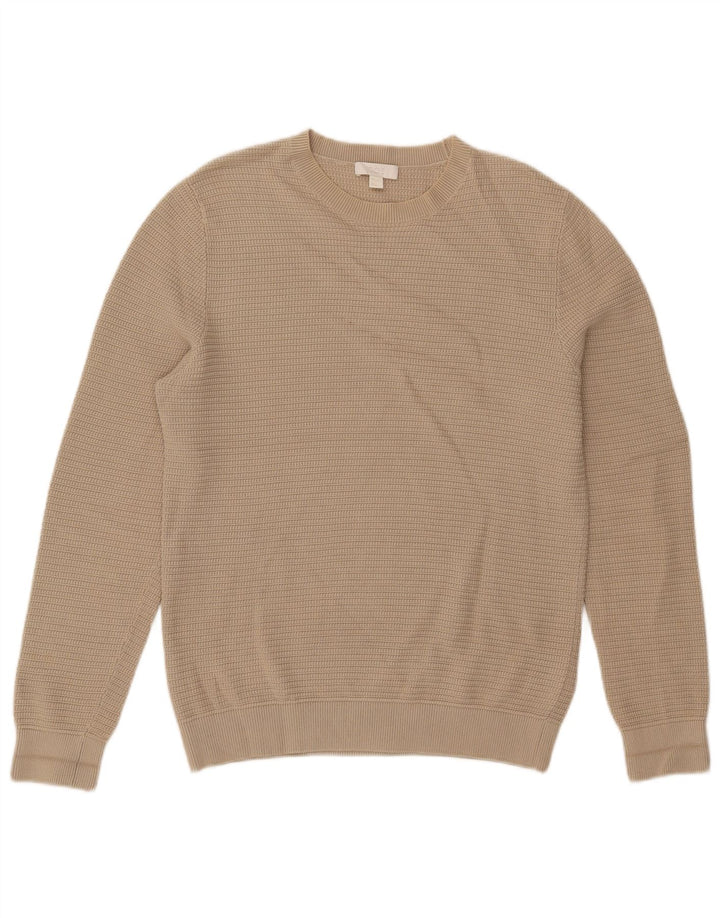 Ανδρικό πουλόβερ Cos Boat Neck Jumper Μικρό Μπεζ βαμβακερό