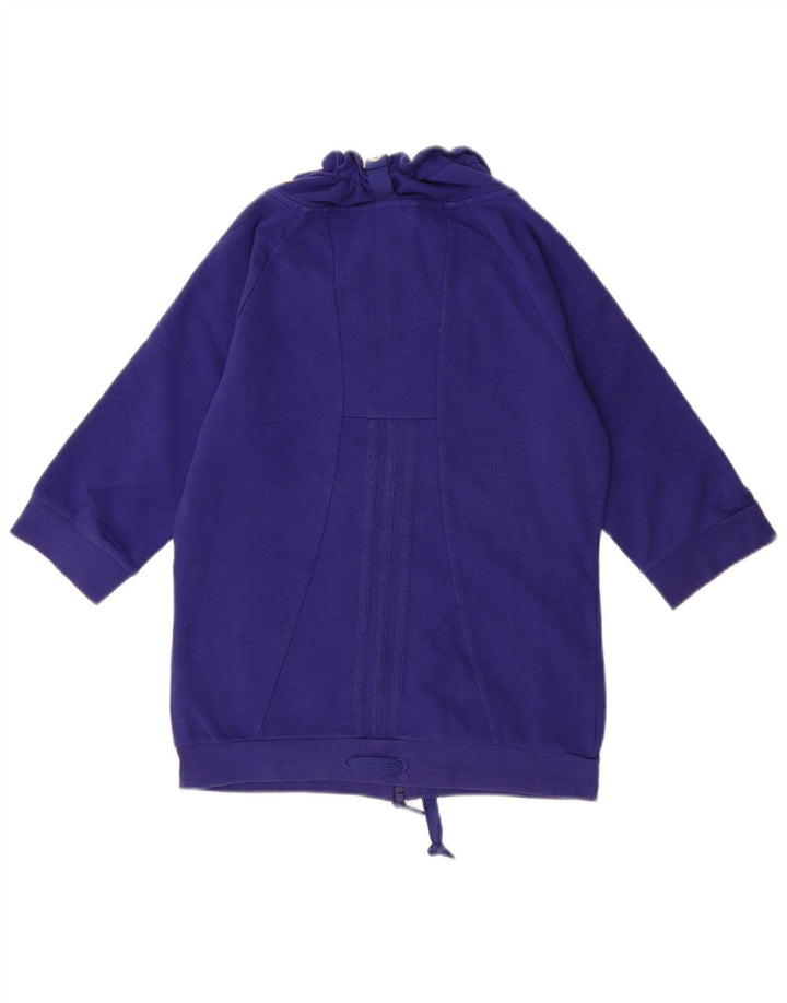 Γυναικεία 3/4 μανίκια ADIDAS φούτερ Jumper UK 10 Small Blue Cotton