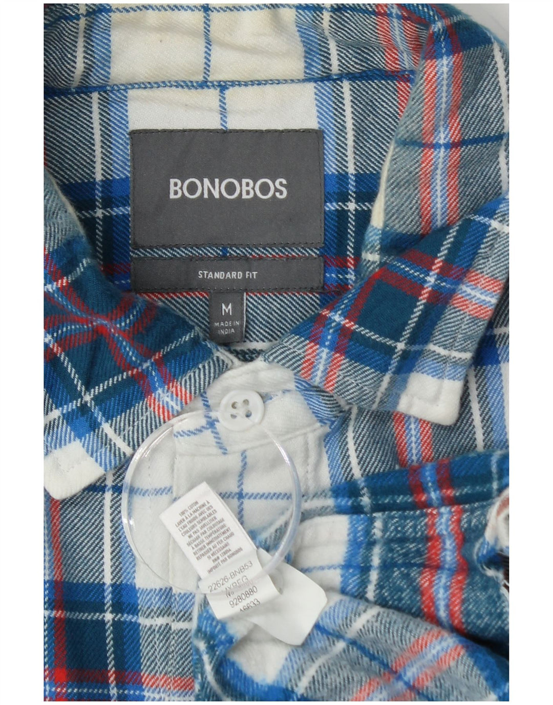 Ανδρικό φανελένιο πουκάμισο BONOBOS Standard Fit, μεσαίο μπλε βαμβακερό