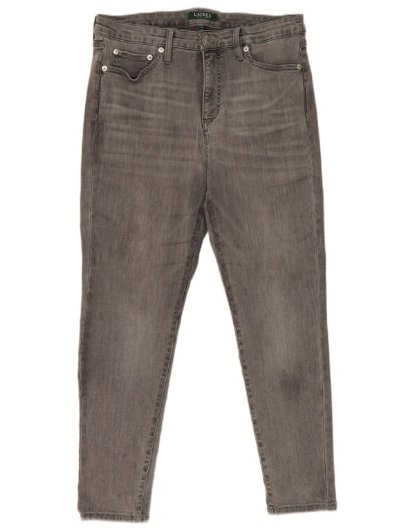 Ralph Lauren Γυναικείο Slim Jeans US 12 Large W30 L26 Γκρι βαμβακερό