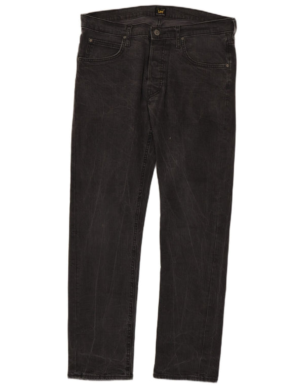 LEE Mens Daren Straight Jeans W34 L32 Grey Cotton