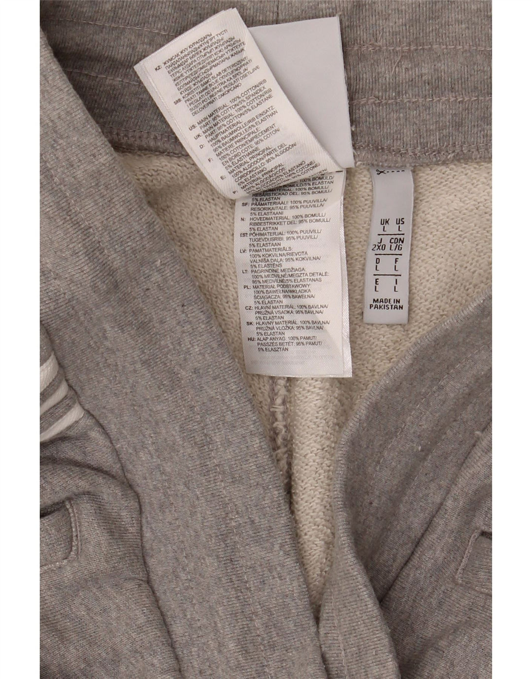 Ανδρική φόρμα ADIDAS Παντελόνι Joggers Μεγάλο Γκρι Βαμβακερό