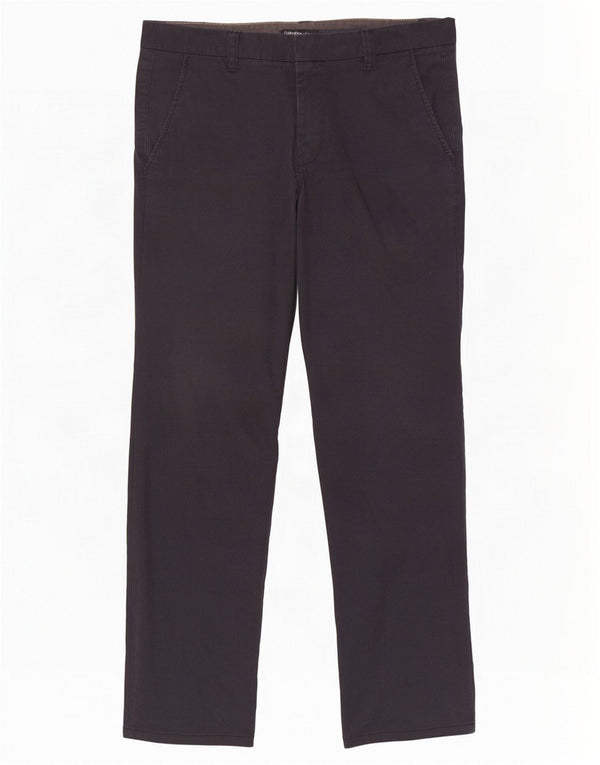 Calvin Klein Ανδρικό παντελόνι Chino W32 L31 Μαύρο βαμβακερό με ρίγες