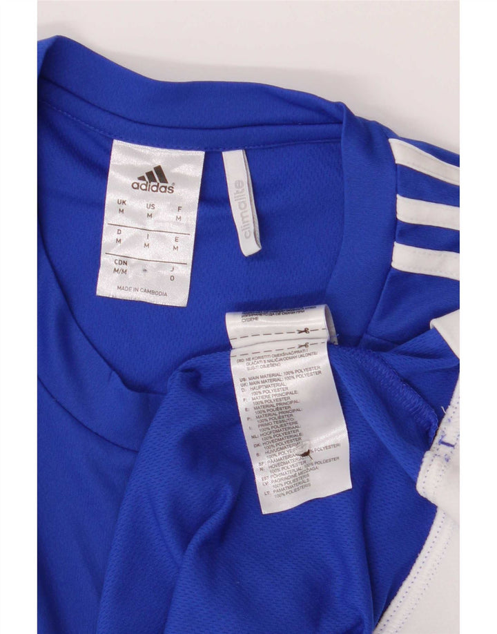 Ανδρικό T-Shirt Climalite Adidas Top Medium Blue Colourblock Πολυεστέρας