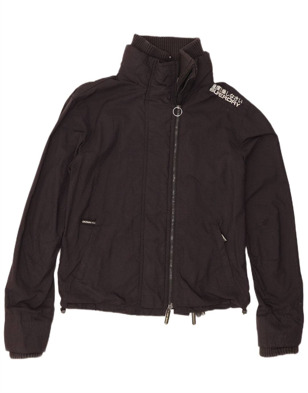 Superdry γυναικείο μπουφάν βροχής UK 14 Medium Black Nylon