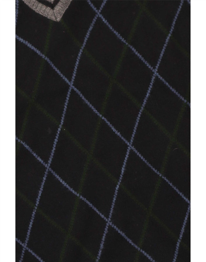 Arslanli Ανδρικό γιλέκο Tank Top Large Navy Blue Argyle/Diamond Wool
