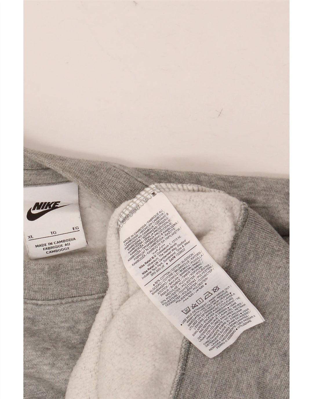 Ανδρικό γραφικό φούτερ NIKE Jumper XL Γκρι βαμβακερό