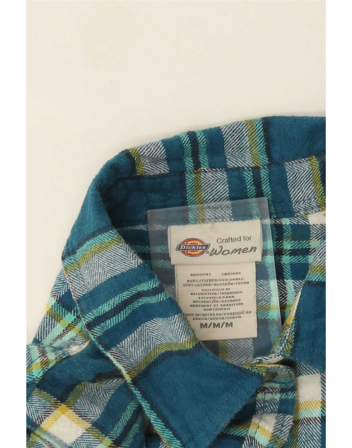 Dickies Γυναικείο Φανελένιο Πουκάμισο UK 14 Μεσαίο Μπλε Καρό Βαμβακερό
