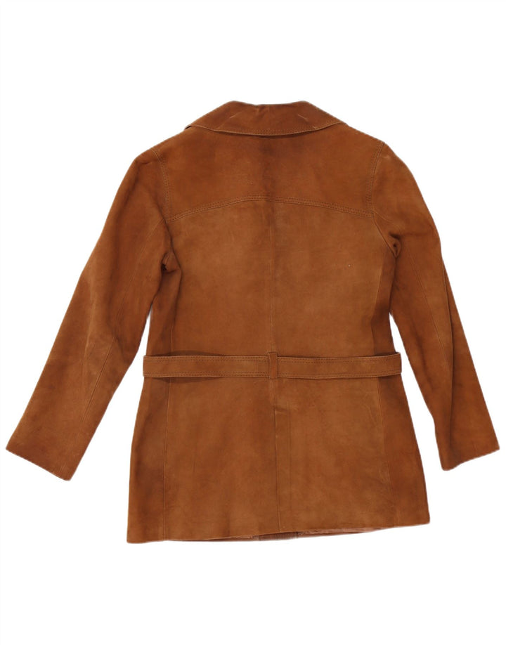 Vintage Γυναικείο Suede Jacket UK 12 Medium Brown