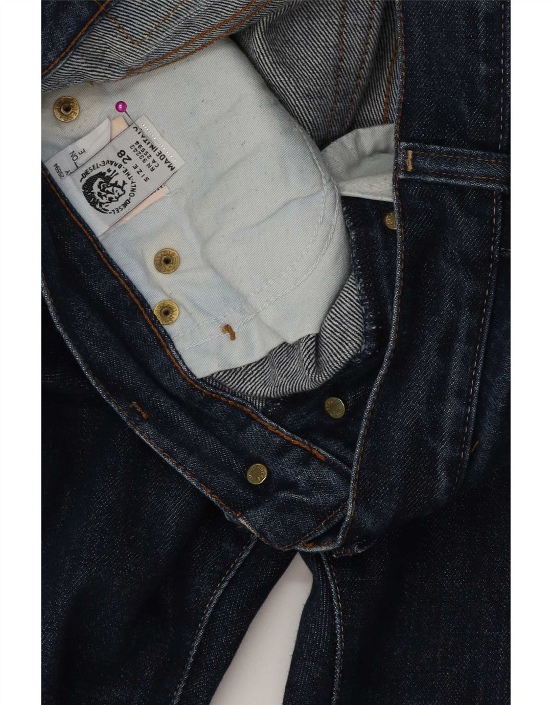 Diesel Ανδρικό ίσιο τζιν W28 L28 Navy Blue Cotton