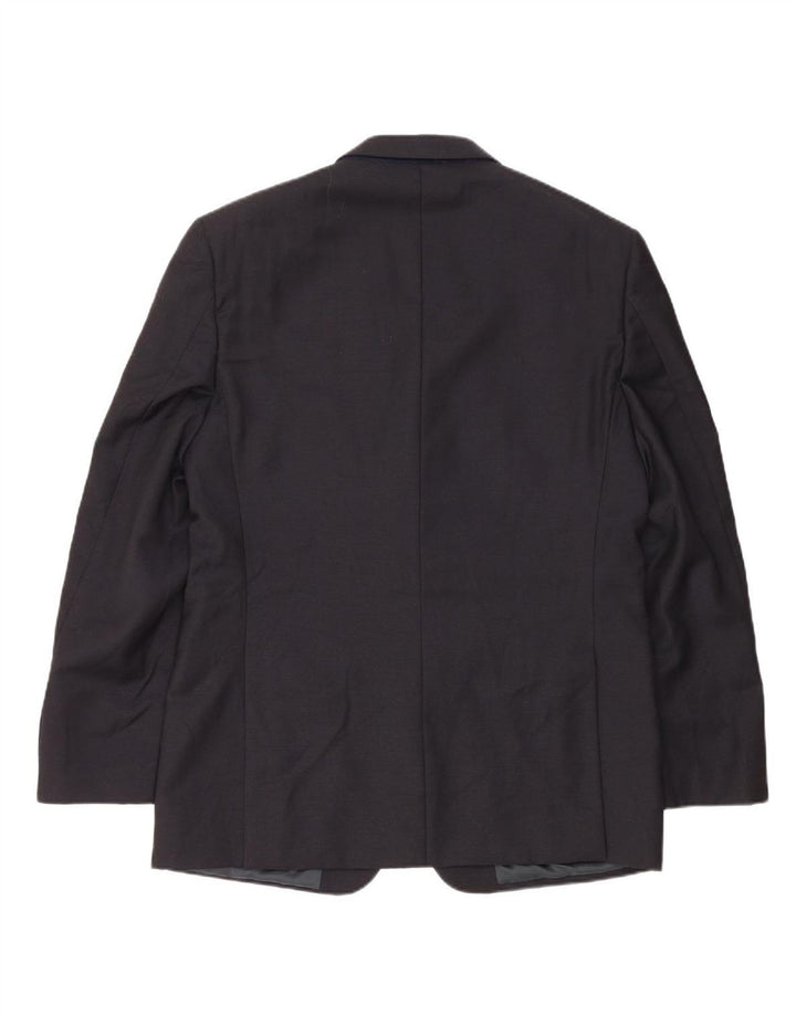 VALENTINO Mens 3 Button Blazer Jacket IT 50 Large Navy Blue Wool