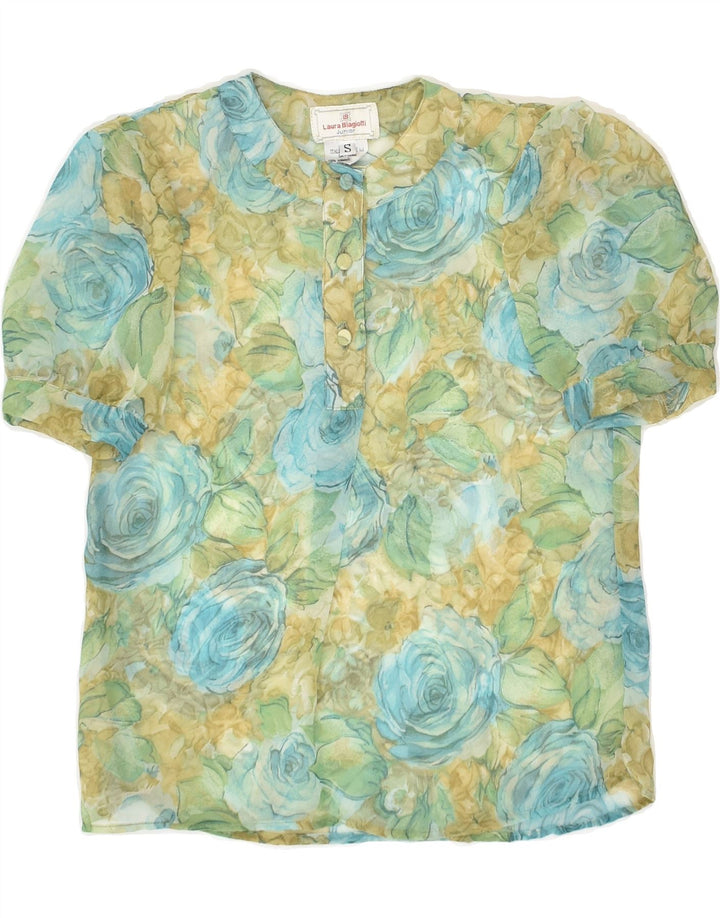 LAURA BIAGIOTTI Girls Short Sleeve Pullover Shirt 7-8 Years Small Green | Vintage Laura Biagiotti | Thrift | Second-Hand Laura Biagiotti | Used Clothing | Messina Hembry 