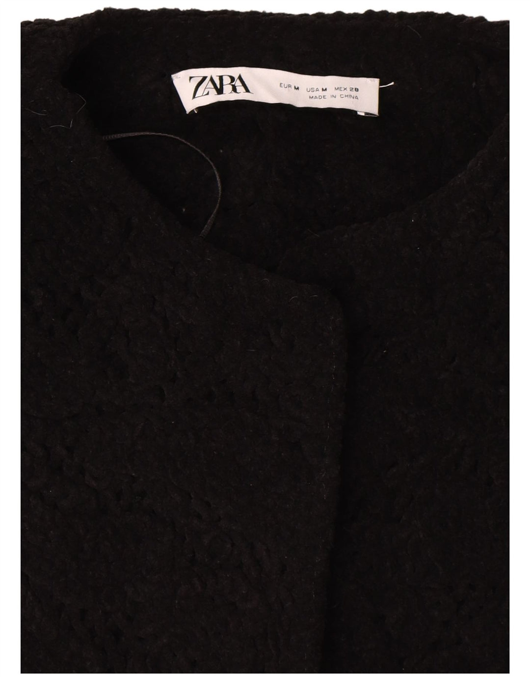 Zara Γυναικείο κοντομάνικο μπουφάν μπλέιζερ μεγάλου μεγέθους UK 14 μεσαίο μαύρο