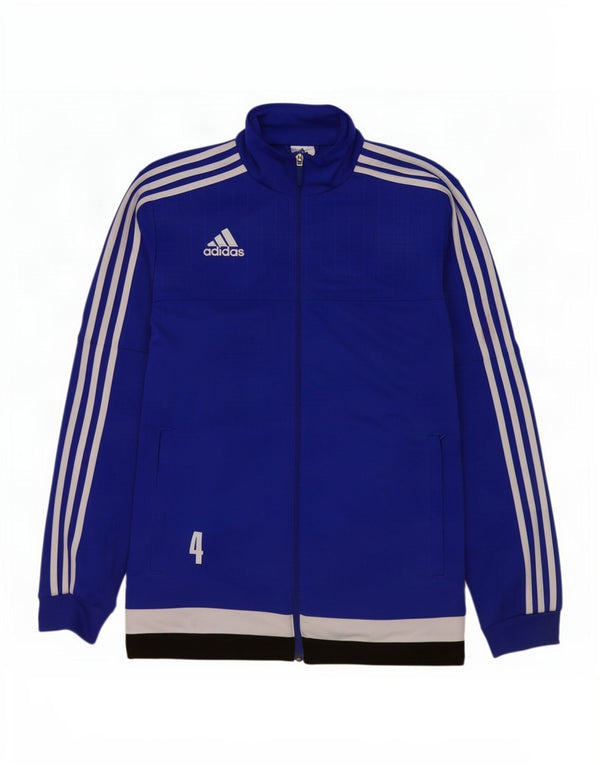 Ανδρική φόρμα φόρμας Adidas με γραφικό φόρεμα, μπουφάν μεσαίου μπλε χρώματος πολυεστέρας