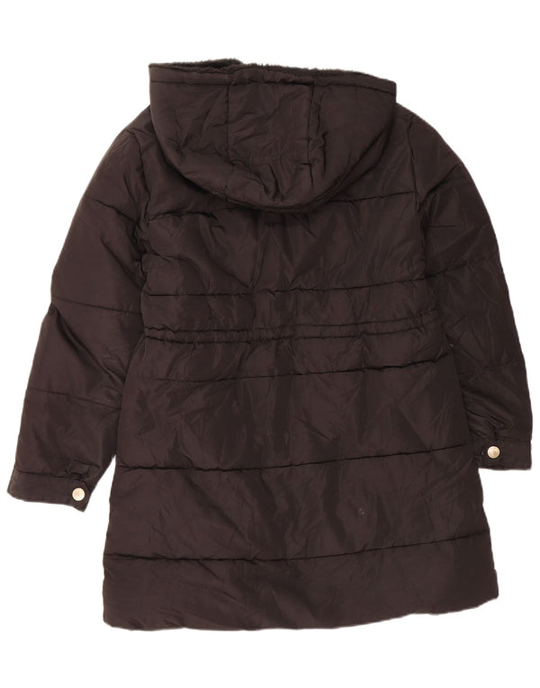 Zara Girls Hooded Παλτό με επένδυση 11-12 ετών Μαύρο
