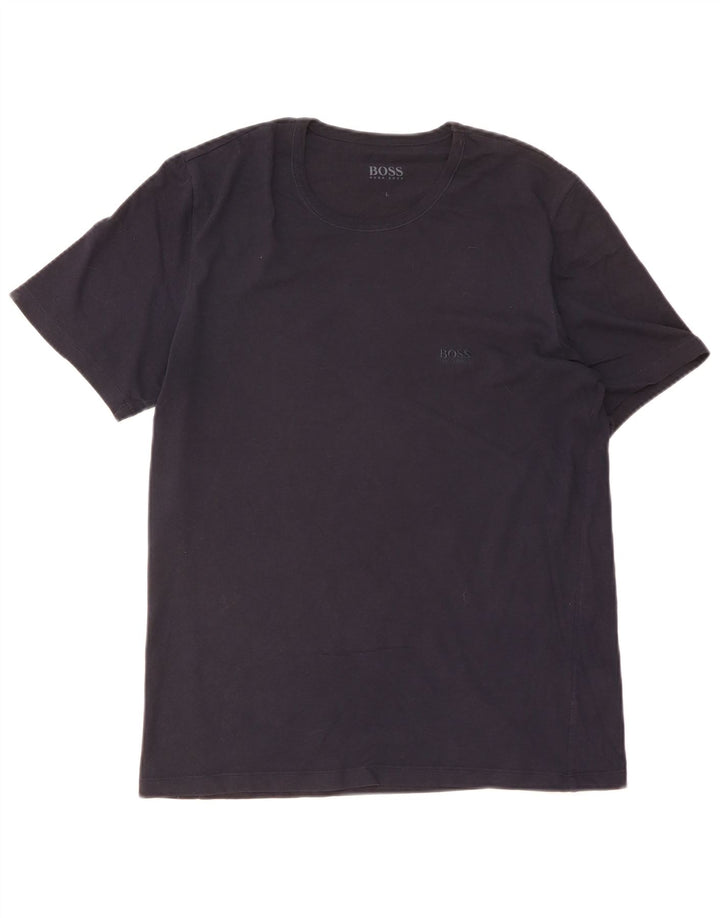 Ανδρικό T-Shirt Hugo Boss Top Large Navy Blue από βαμβάκι