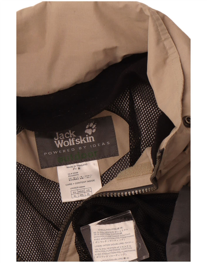 Ανδρικό Jack Wolfskin Rain Jacket UK 42 XL Beige Colourblock Polyester