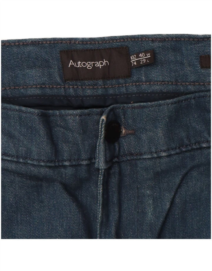 Ανδρικό Slim Jeans Autograph W40 L29 Navy Blue Cotton