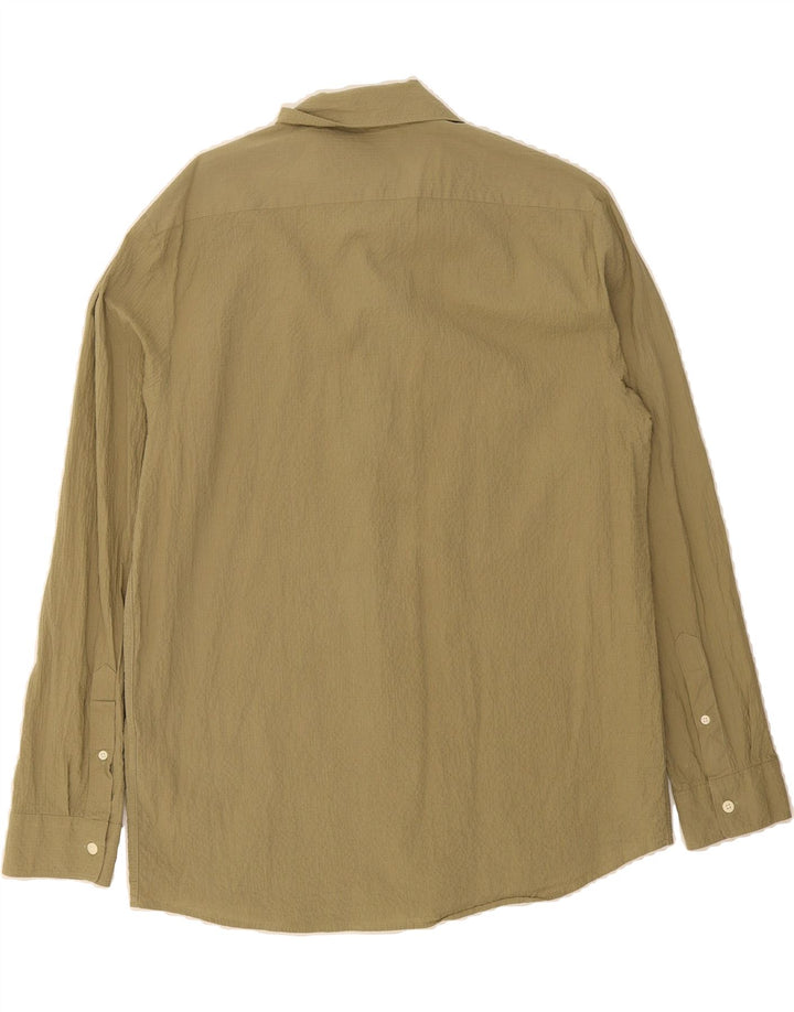 ZARA Mens Regular Fit Shirt XL Khaki Cotton Vintage Zara and Second-Hand Zara from Messina Hembry 