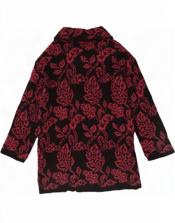 Laura Ashley Γυναικείο πουλόβερ Longline Cardigan UK 10 Small Black Floral