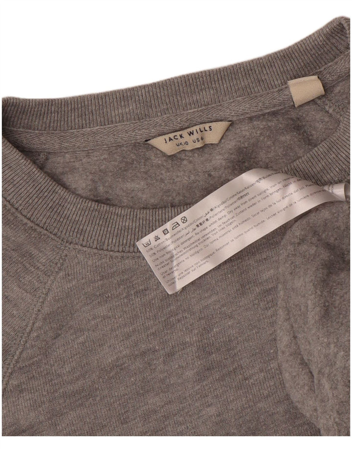 JACK WILLS Γυναικεία φούτερ Jumper UK 10 Small Grey Flecked Cotton