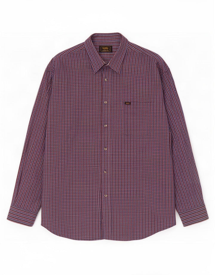 Ανδρικό πουκάμισο Lee 2XL Πολύχρωμο βαμβακερό Gingham