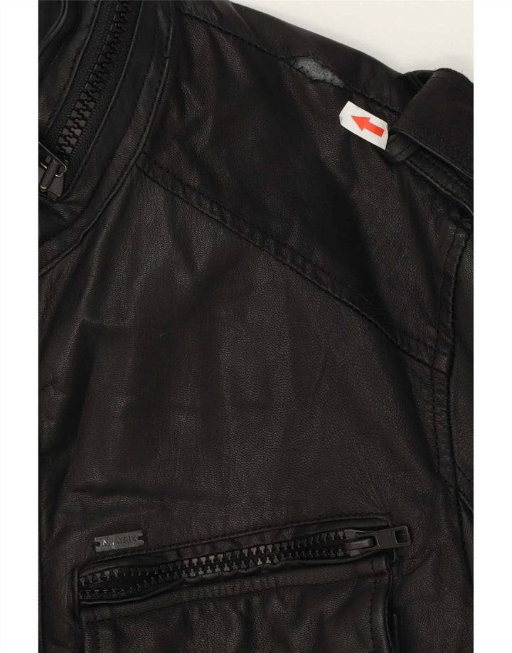 Ανδρικό δερμάτινο μπουφάν Aviatrix Military UK 38 Medium Black