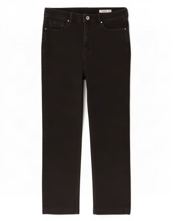 Marks & Spencer Womens The Sophia Straight Jeans UK 16 Large W32 L29 Black