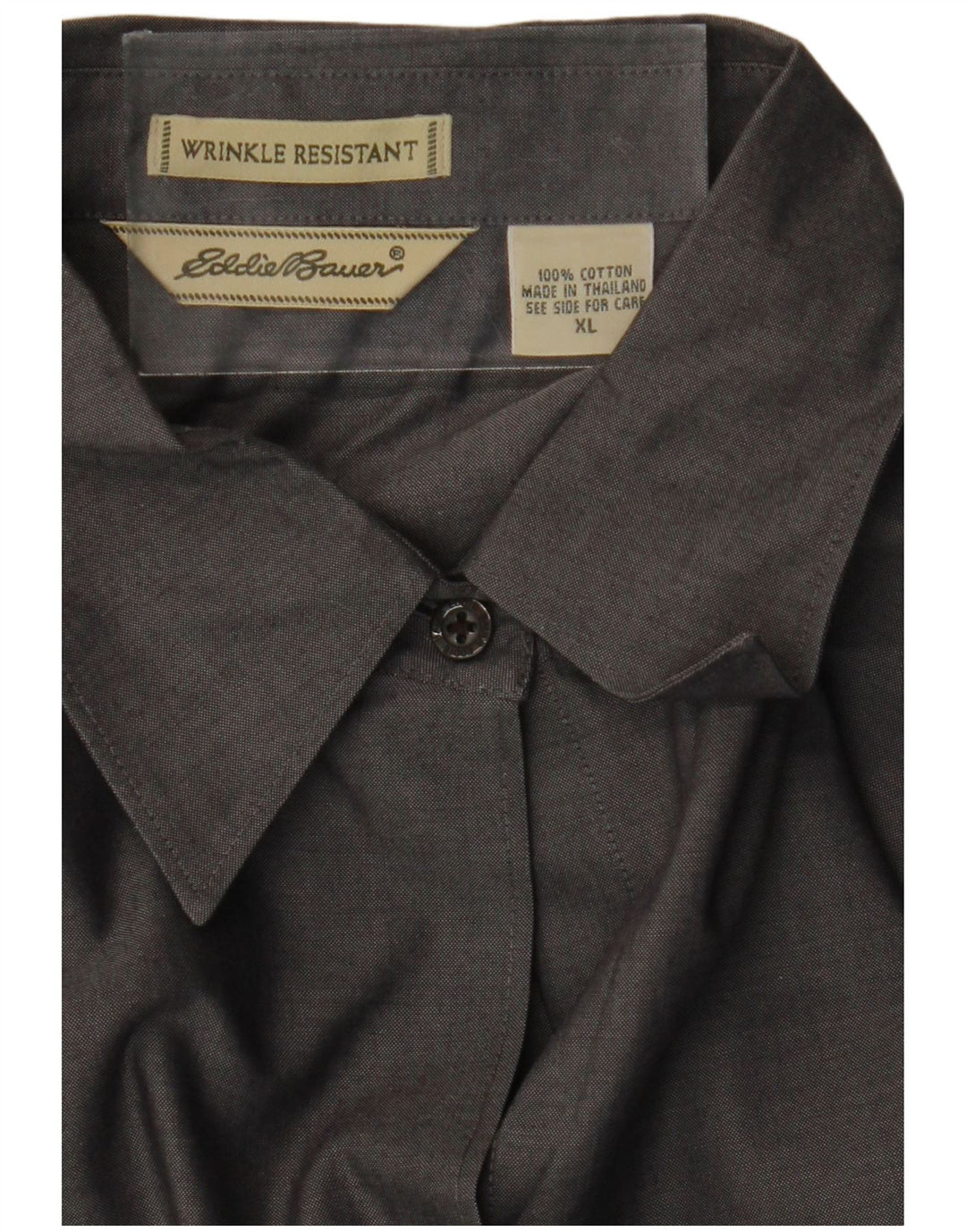 EDDIE BAUER Γυναικείο πουκάμισο UK 18 XL Γκρι βαμβακερό