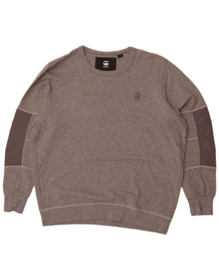 Ανδρικό φούτερ G-Star Jumper 2XL Γκρι Colourblock Βαμβακερό
