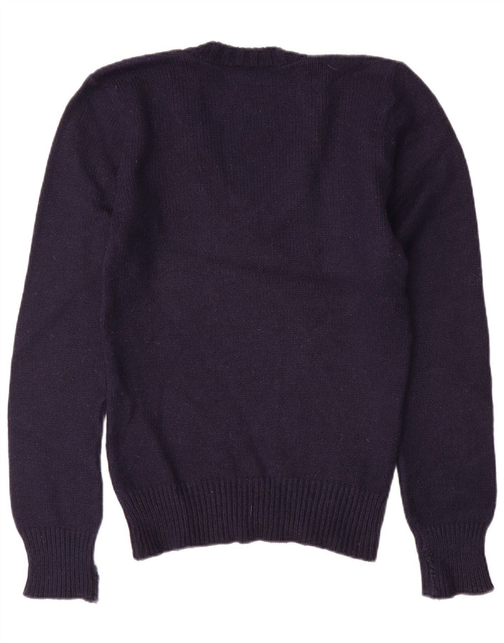 Γυναικείο πουλόβερ με λαιμόκοψη VNTAGE UK 10 Small Navy Blue