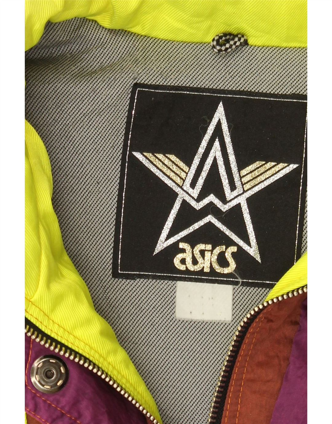 Ανδρικό τζάκετ σκι με κουκούλα Asics UK 44 2XL πολύχρωμο μπλοκ