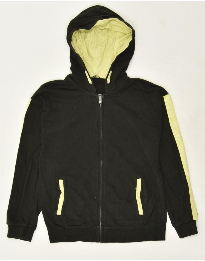GUESS Girls Zip Hoodie Sweater 13-14 Years Black | Vintage Guess | Thrift | Second-Hand Guess | Used Clothing | Messina Hembry 