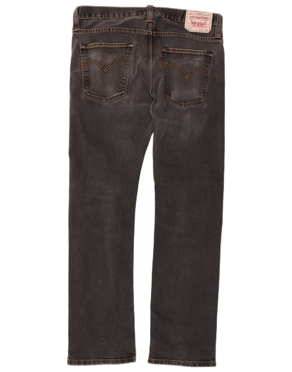 LEVI'S Ανδρικό τζιν 504 ίσιο W34 L32 Μαύρο βαμβακερό