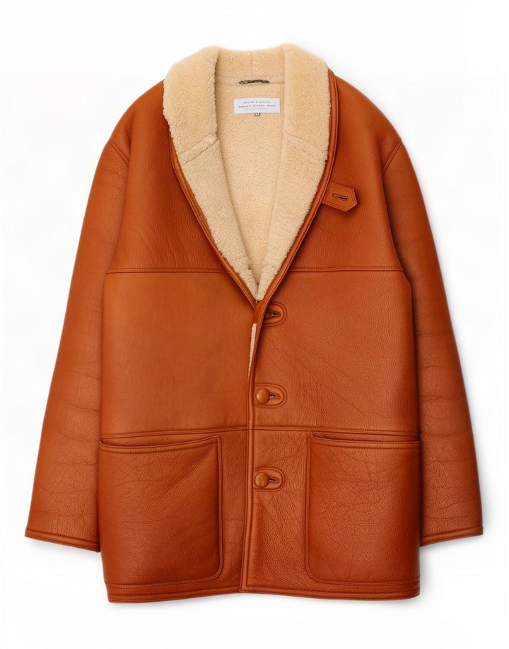 Ανδρικό Shearling Jacket Lamatta UK 40 Large Brown