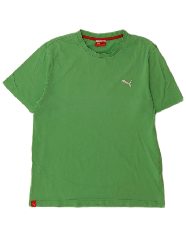Puma Ανδρικό T-Shirt Top Μικρό πράσινο βαμβακερό