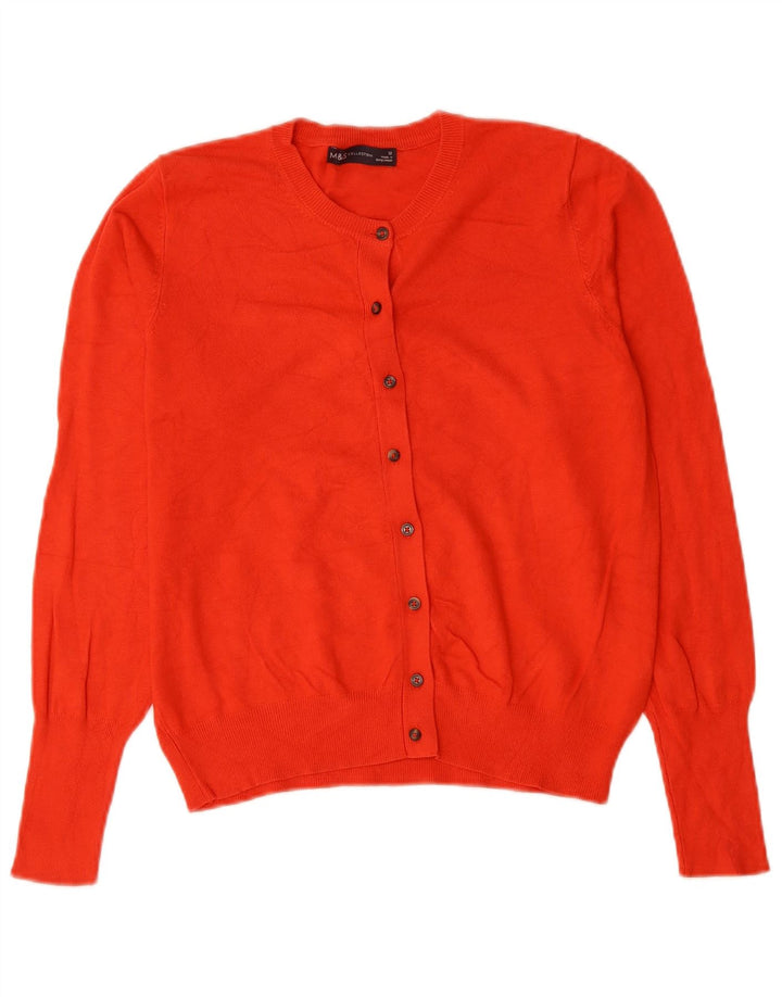 Marks & Spencer Γυναικείο πουλόβερ Crop Cardigan UK 12 Medium Red