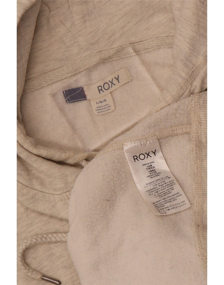 ROXY Γυναικεία γραφικά κουκούλα UK 16 Large Beige Flecked Polyester