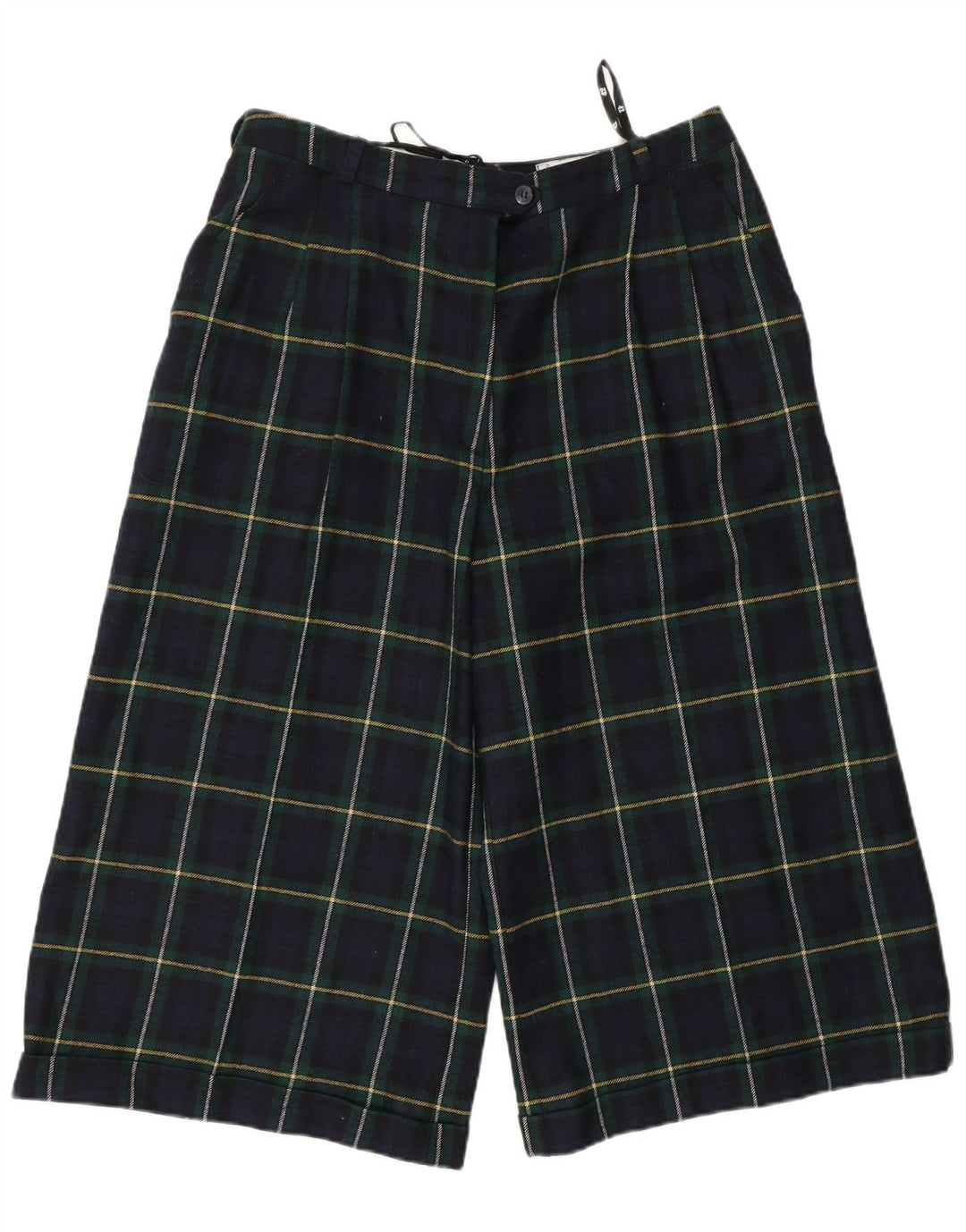 Vintage γυναικεία ψηλόμεση βερμούδα EU 42 Large W30 Navy Blue Check