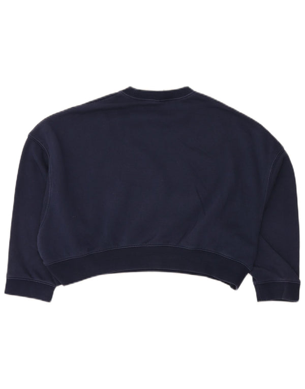 NIKE Girls Crop Oversized Φούτερ Jumper 10-11 ετών Medium Navy Blue