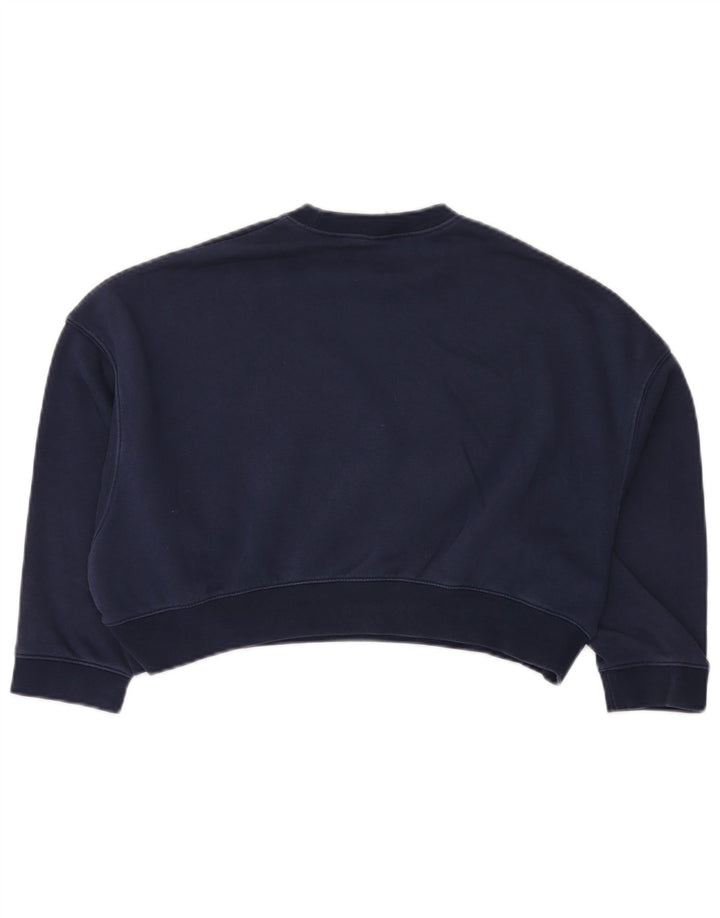NIKE Girls Crop Oversized Φούτερ Jumper 10-11 ετών Medium Navy Blue